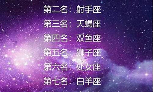 十二星座排名榜_十二星座lq排名